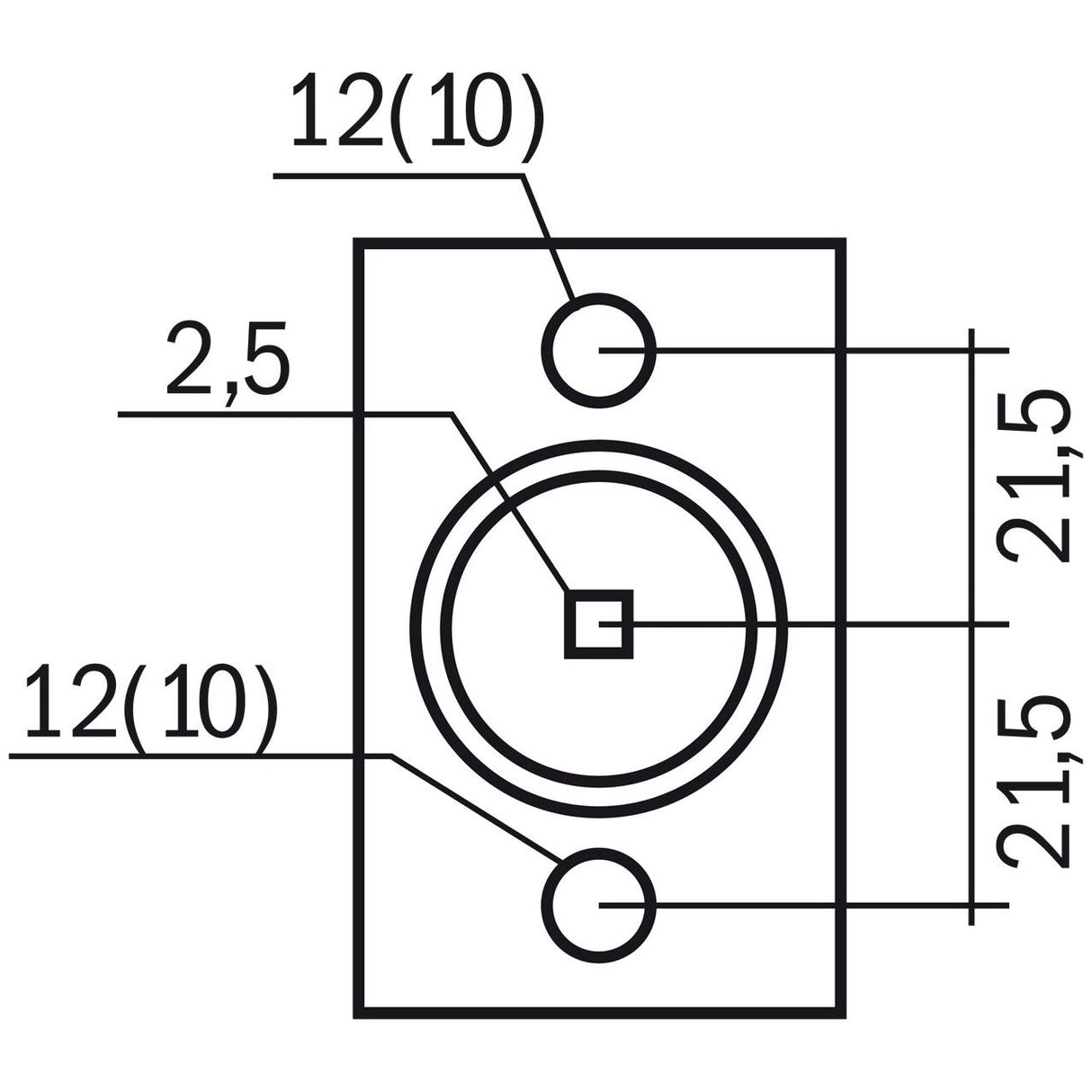 BERNARDO Bohrmaske – Modell Bohrkopf 43 mm für Fenstergriffe mit Aufnahme für Stemmmaschine