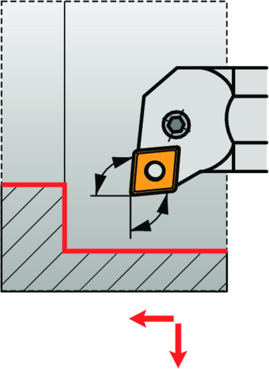 PRAMET Bohrstange ISO A16M-PCLNL 09 D.16mm Linkslauf für 80° Rhombus Wendeschneidplatten
