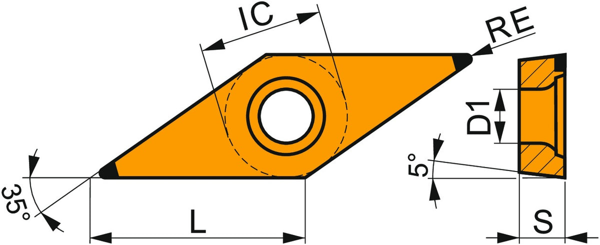 Dormer Pramet Drehwendeschneidplatte VBGW 160404S01020B CBN Wendeschneidplatte 2 Stk.
