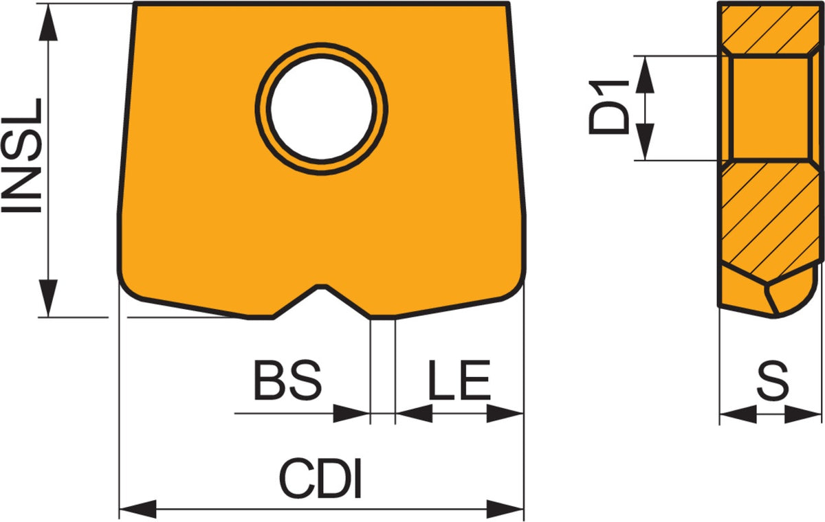 Dormer Pramet Fräswendeschneidplatte PPHF 080004-CE1:M8330 Ø2,5mm PVD Gold