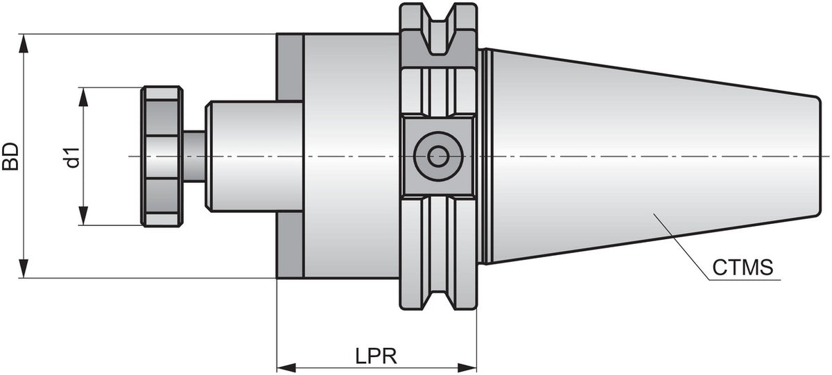 PRAMET Quernut-Aufsteckfräseraufnahme DIN 69871 D. 16mm ISO 69871.40ADB-FMH1.16.035