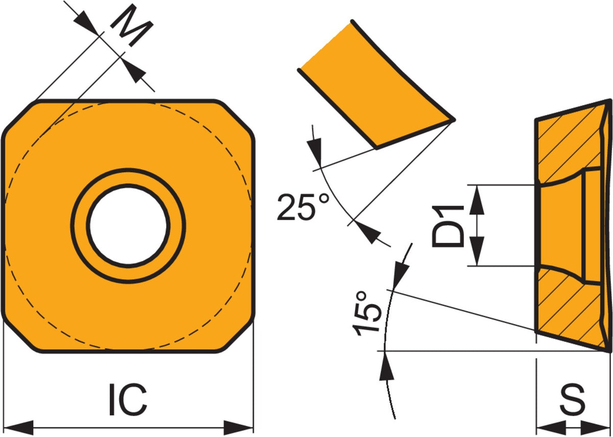 PRAMET Fräswendeschneidplatte SDMT 13T3AFSN-M:8215, Bohrungs-D. 4,4 mm