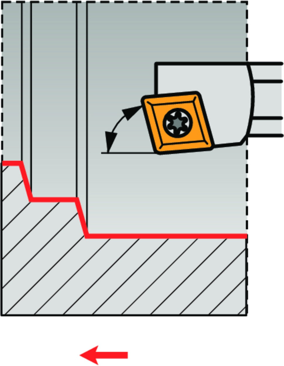 PRAMET Bohrstange ISO S08F-SCKCR 06 D.8mm Rechtslauf – Schraubklemmung für CC.. 0602.. Wendeschneidplatten