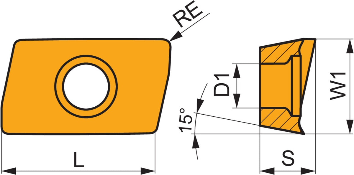 PRAMET Fräswendeschneidplatte ADEX 11T304FR-FA HF7 – 10 Stück, Bohrungs-D. 2,9 mm