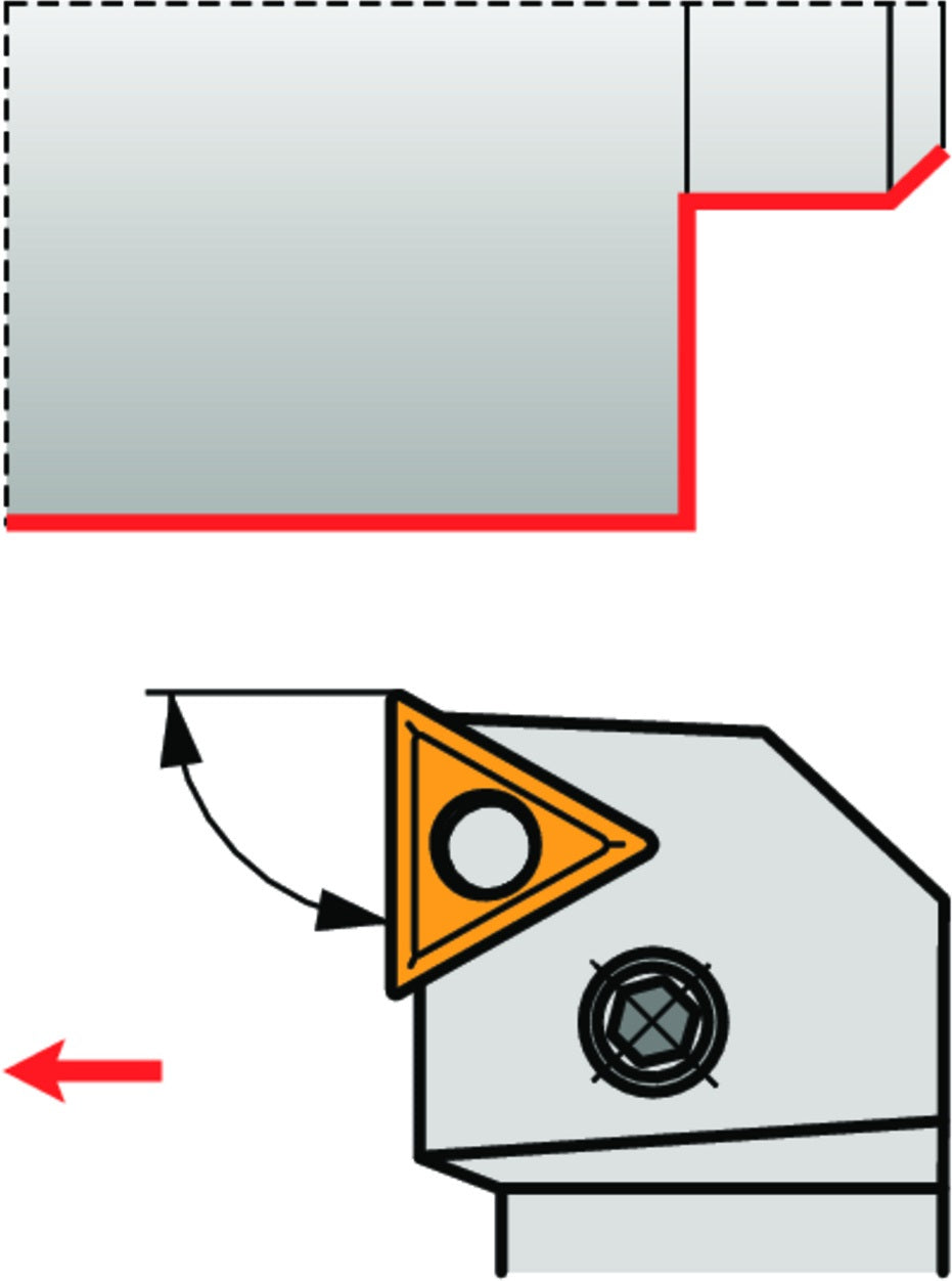 PRAMET Drehwerkzeughalter ISO PTGNL 1616 H 16 – Linkslauf, 100 mm Funktionslänge, 16x16 mm Schaft