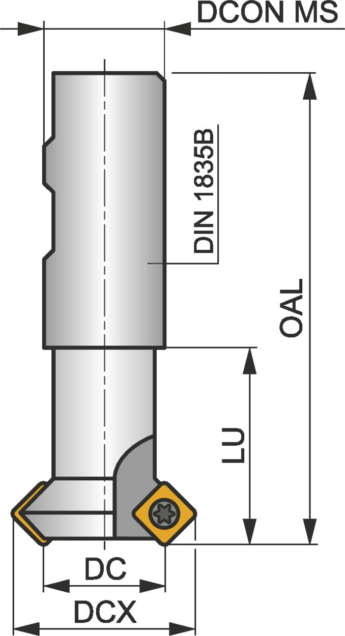 PRAMET Fasenfräser ISO 16N2R027A16-SSD09 D.16mm Rechtslauf Schneid-D.28mm