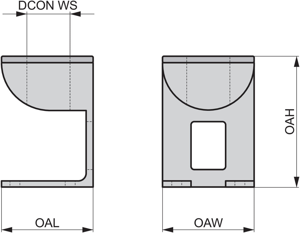 PRAMET Montageblock ISO AB.S90.ISO.40 – 90° fest für Werkzeugaufnahmen