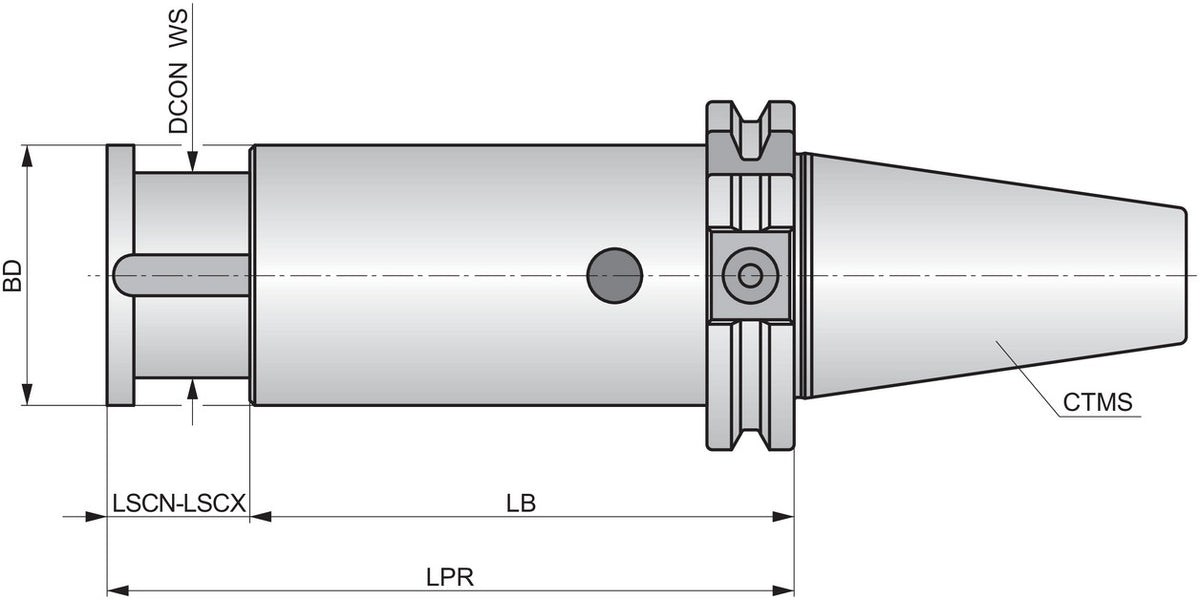 PRAMET Kombi-Fräsersteckdorn DIN 69871 Ø27 mm FMH4 – Präzise Werkzeugaufnahme