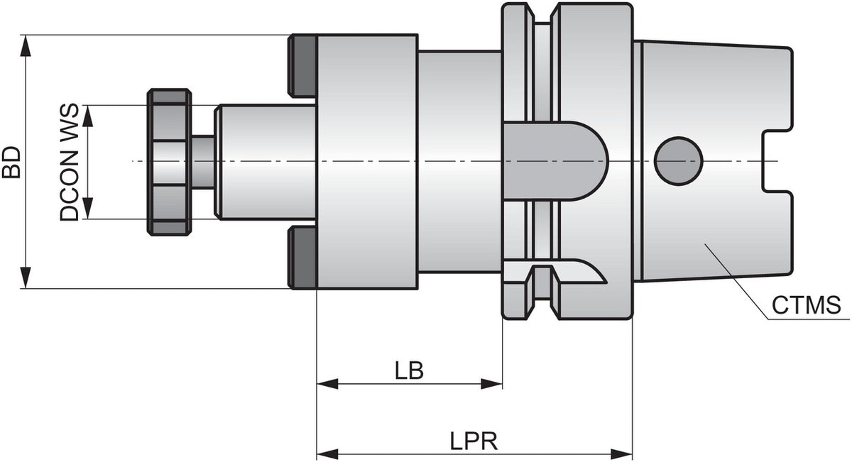 PRAMET Messerkopfaufnahme ISO HSK.63A-FMH1.22.050 D.22mm – HSK-A-FMH1 Fräserdesign