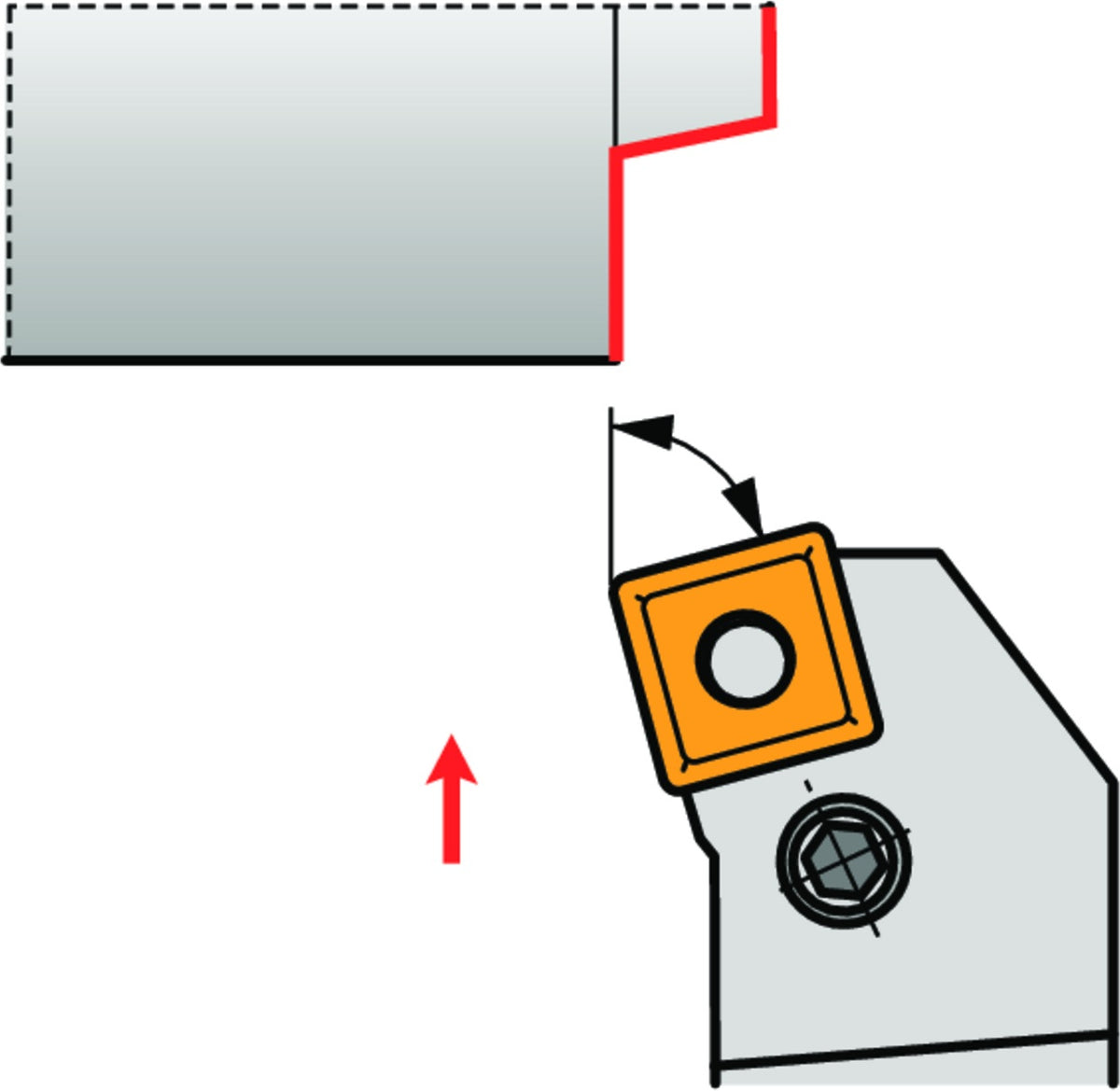 PRAMET Drehwerkzeughalter ISO PSKNL 2525 M 12 – Linkslauf, 150 mm, Kniehebelklemmung