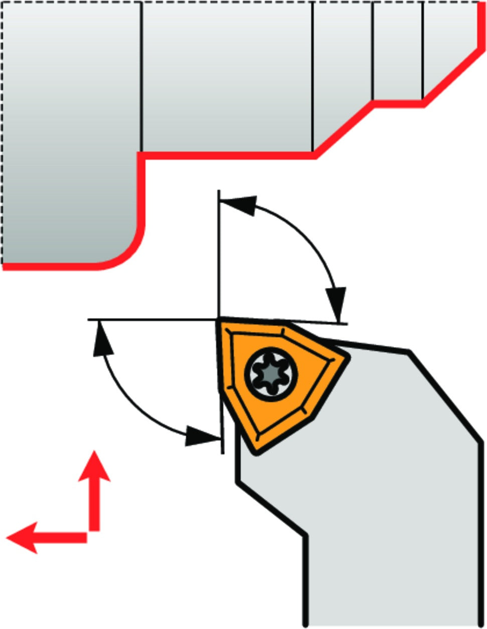 PRAMET Drehwerkzeughalter ISO SWLCL 2020 K 06, Linkslauf, 20 x 20 x 125 mm, Schraubklemmung