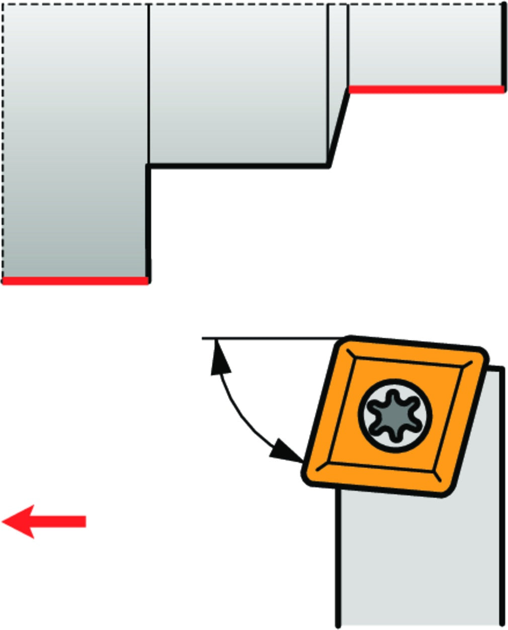 PRAMET Drehwerkzeughalter ISO SCBCL 1616 H 09 – Linkslauf, 100 mm, Schraubklemmung