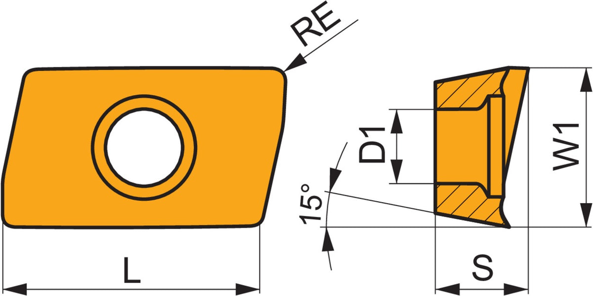 PRAMET Fräswendeschneidplatte ADEX 160604FR-FA HF7 – 10 Stück, ISO E, 0,4 mm Eckenradius