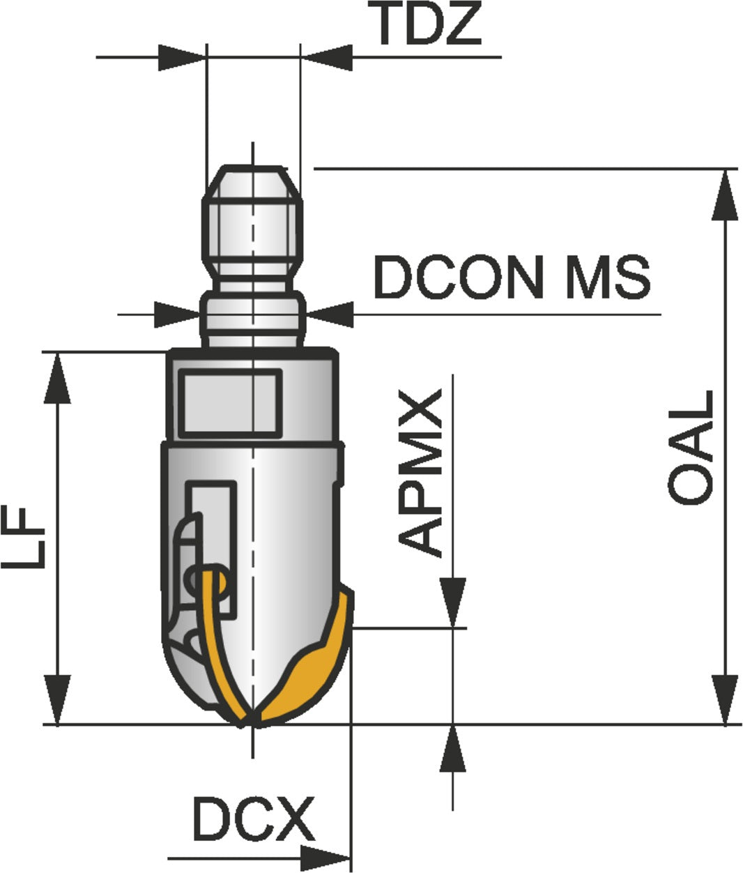 PRAMET Kugelkopffräser ISO 16K3R035M10-CXP16 D.10,5mm Schneid-D.16mm – MULTISIDE XP