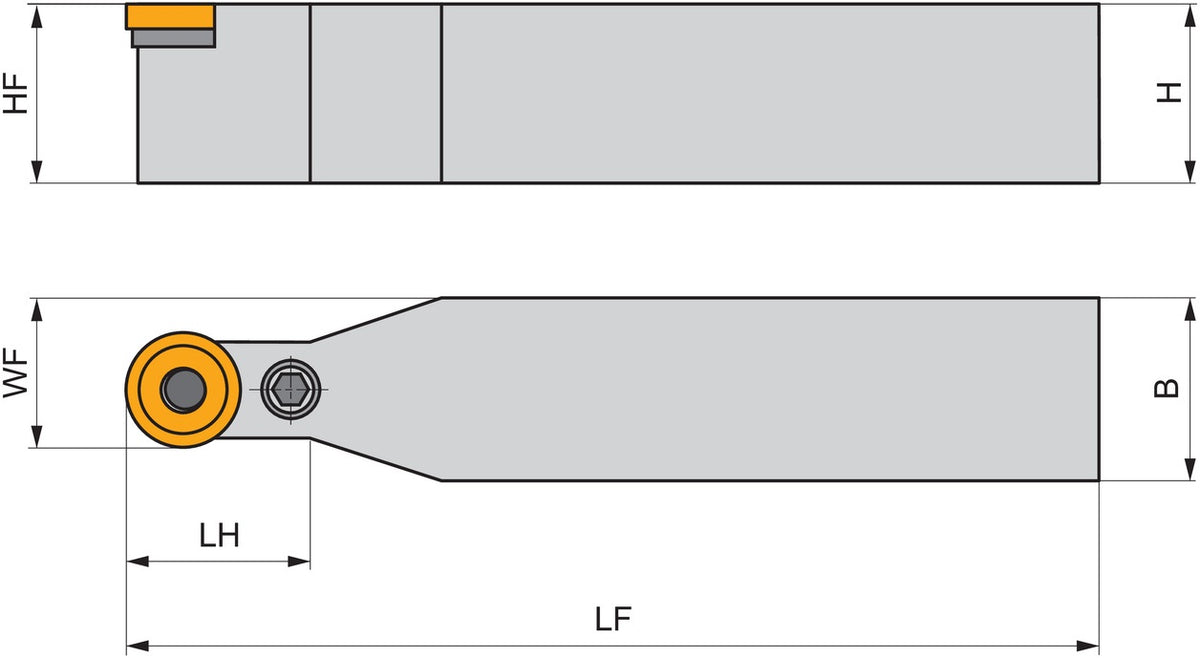 PRAMET Drehwerkzeughalter ISO PRDCN 3225 P 16 – Neutral, 170 mm, für RCMX 1606MO