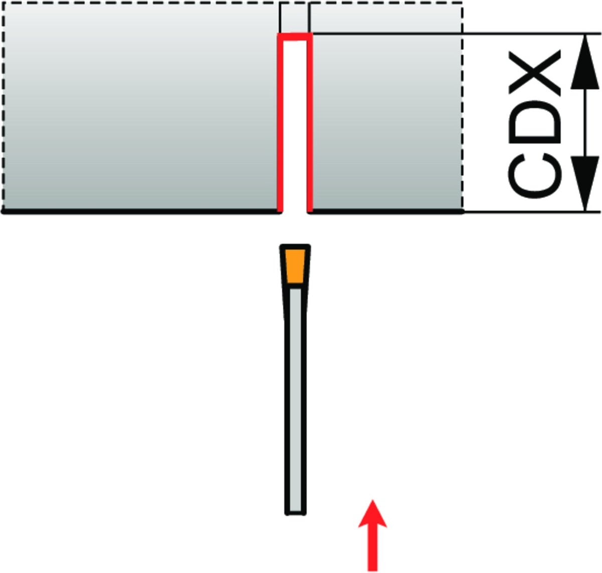 PRAMET Doppelseitiges Schwert ISO XLCFN 2603 J 03 – Einstechtiefe 37,5 mm für Stech- und Abstecherbeiten