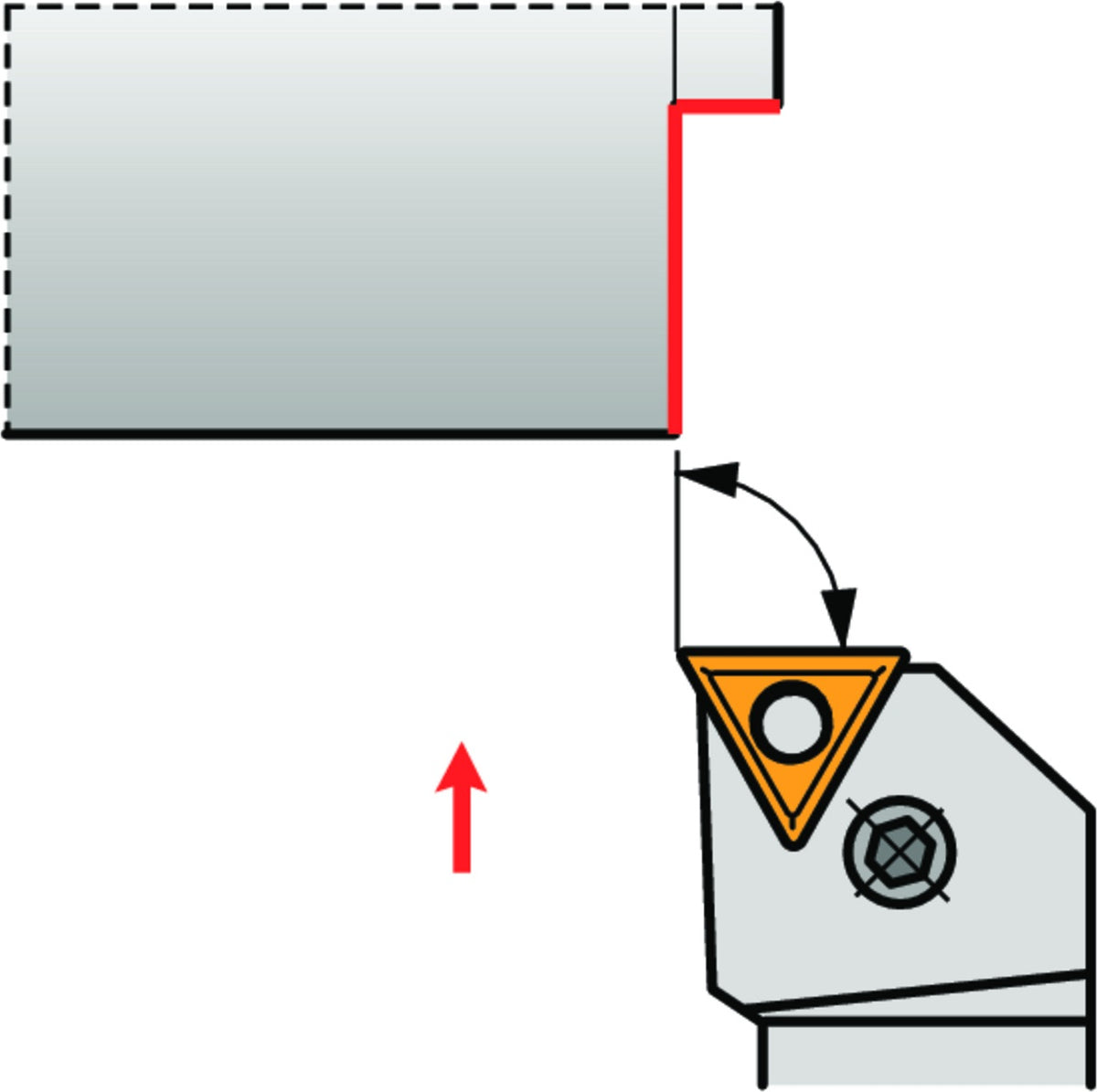 PRAMET Drehwerkzeughalter ISO PTFNL 2525 M 22 – Linkslauf, 150 mm, für TN.. 2204..