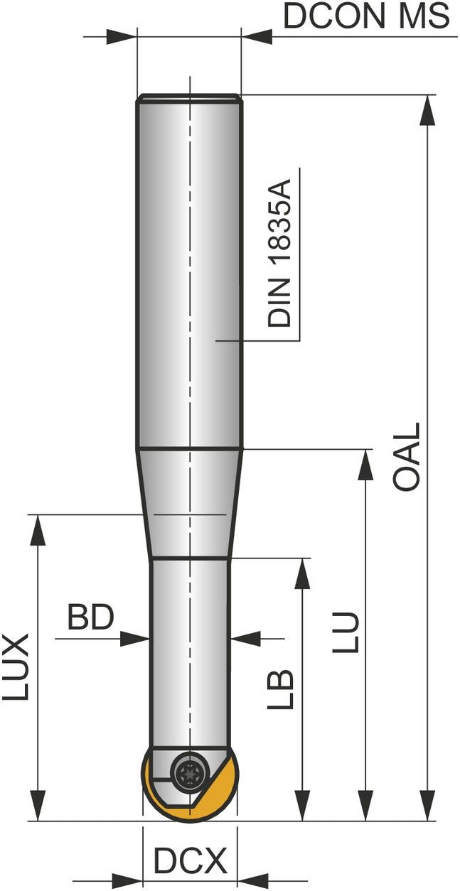 PRAMET Kopierschaftfräser ISO PPH-16/02-025-P08 D.8,5mm Schneid-D.16mm