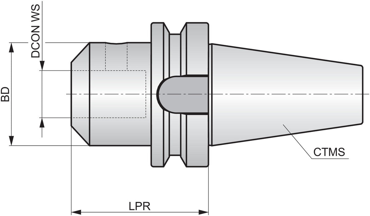 PRAMET Weldon-Schaftfräserhalter ISO BT.30AD-W.06.050 D.6mm – Präzision für Fräsarbeiten