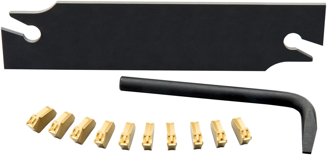 PRAMET Werkzeug- und Wendeplattensatz ISO KITXLCFN-26-3-T8330 – Ein- und Abstechen