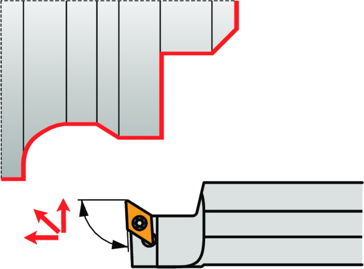 PRAMET Drehwerkzeughalter ISO S20K-SDUCL07-S Linkslauf 20 mm Schraubklemmung