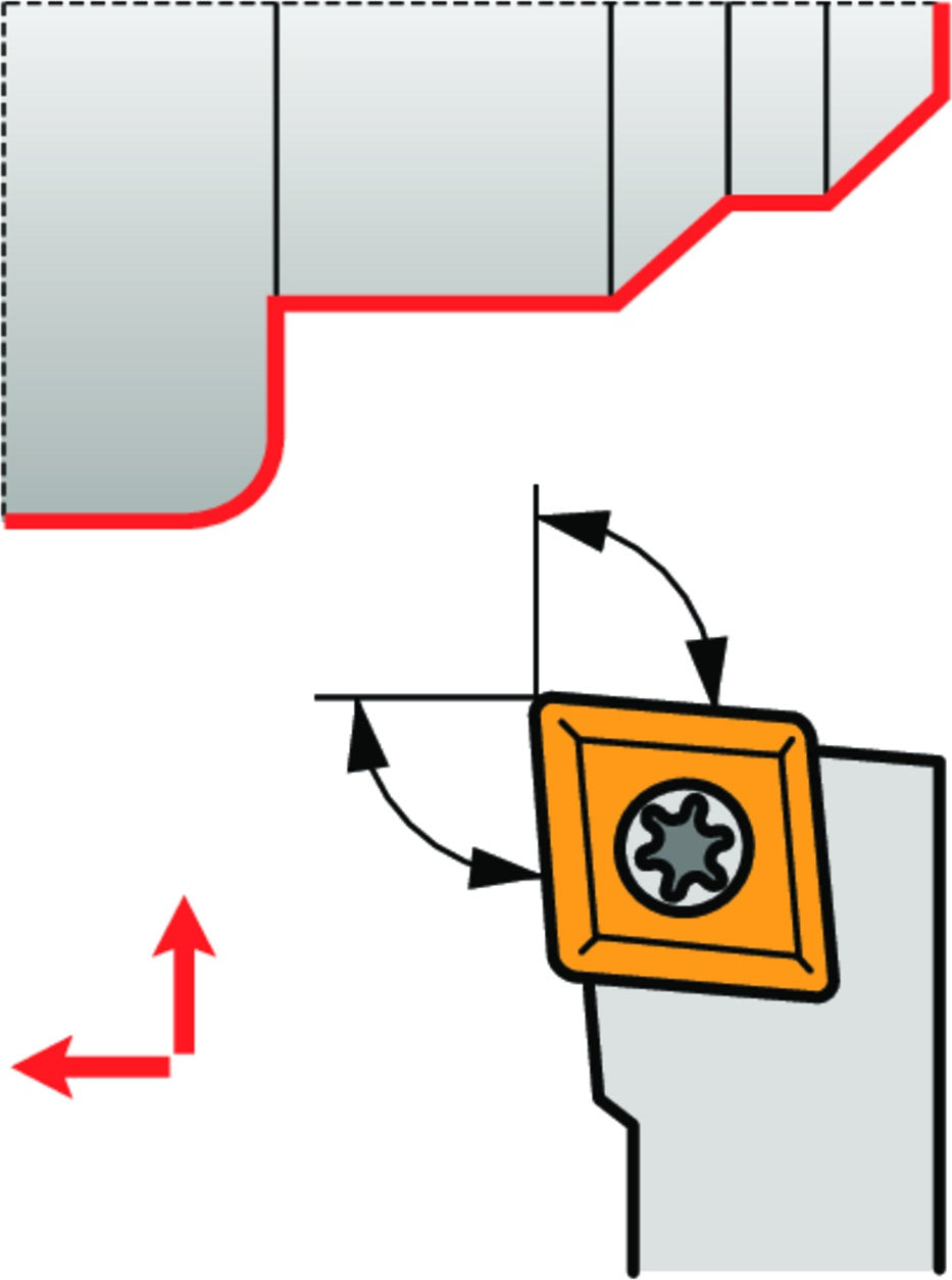 PRAMET Drehwerkzeughalter ISO SCLCL 1010 E 06 – Linkslauf, 70 mm Funktionslänge, Schraubklemmung
