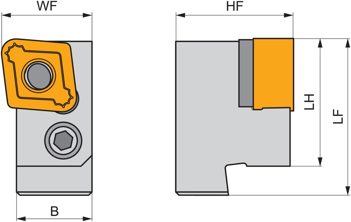 PRAMET Kassette ISO KTP-CANL 1907 für Radsatzbearbeitung, Linkslauf, 43 mm