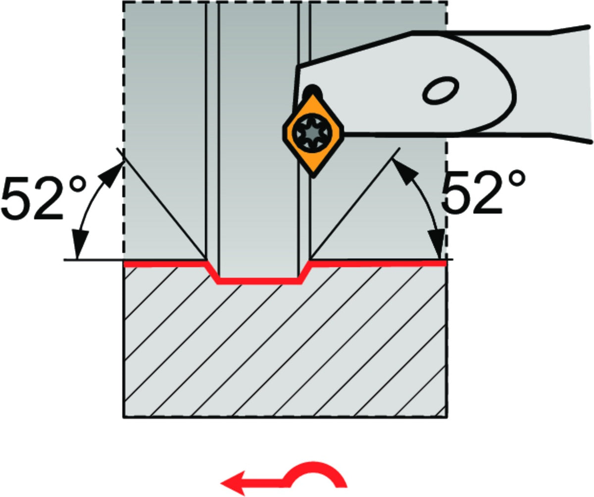 PRAMET Bohrstange ISO E0608H-SEXPL 05 D.8mm Linkslauf für Innenkegeldrehen