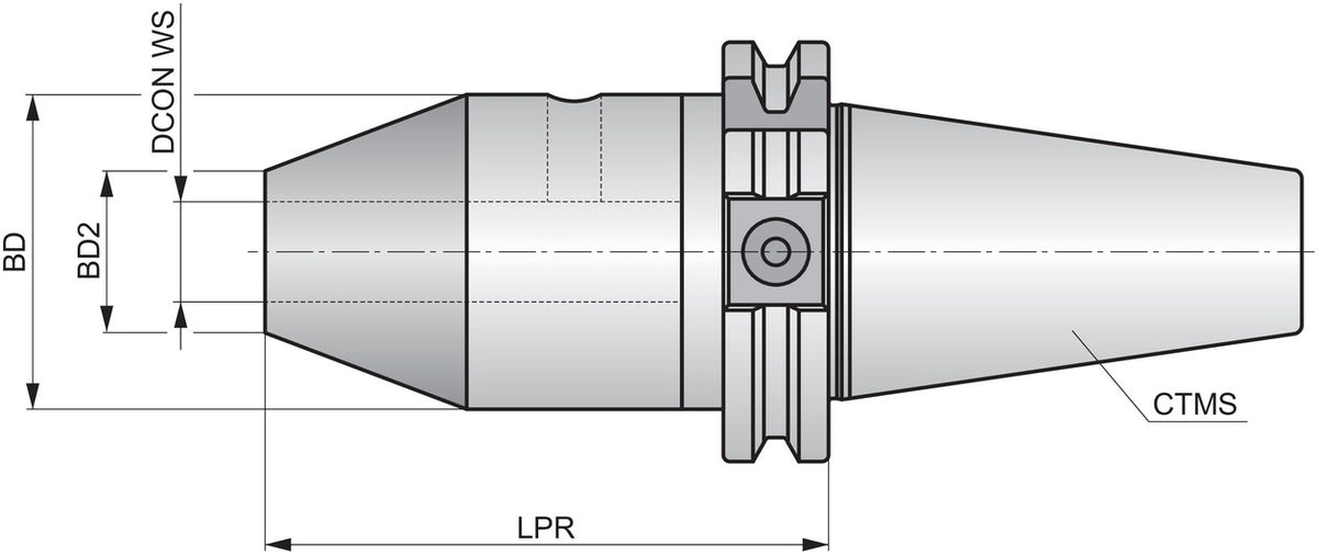 PRAMET Bohrfutter DIN 69871 DC 1 mm für Werkzeugaufnahmen