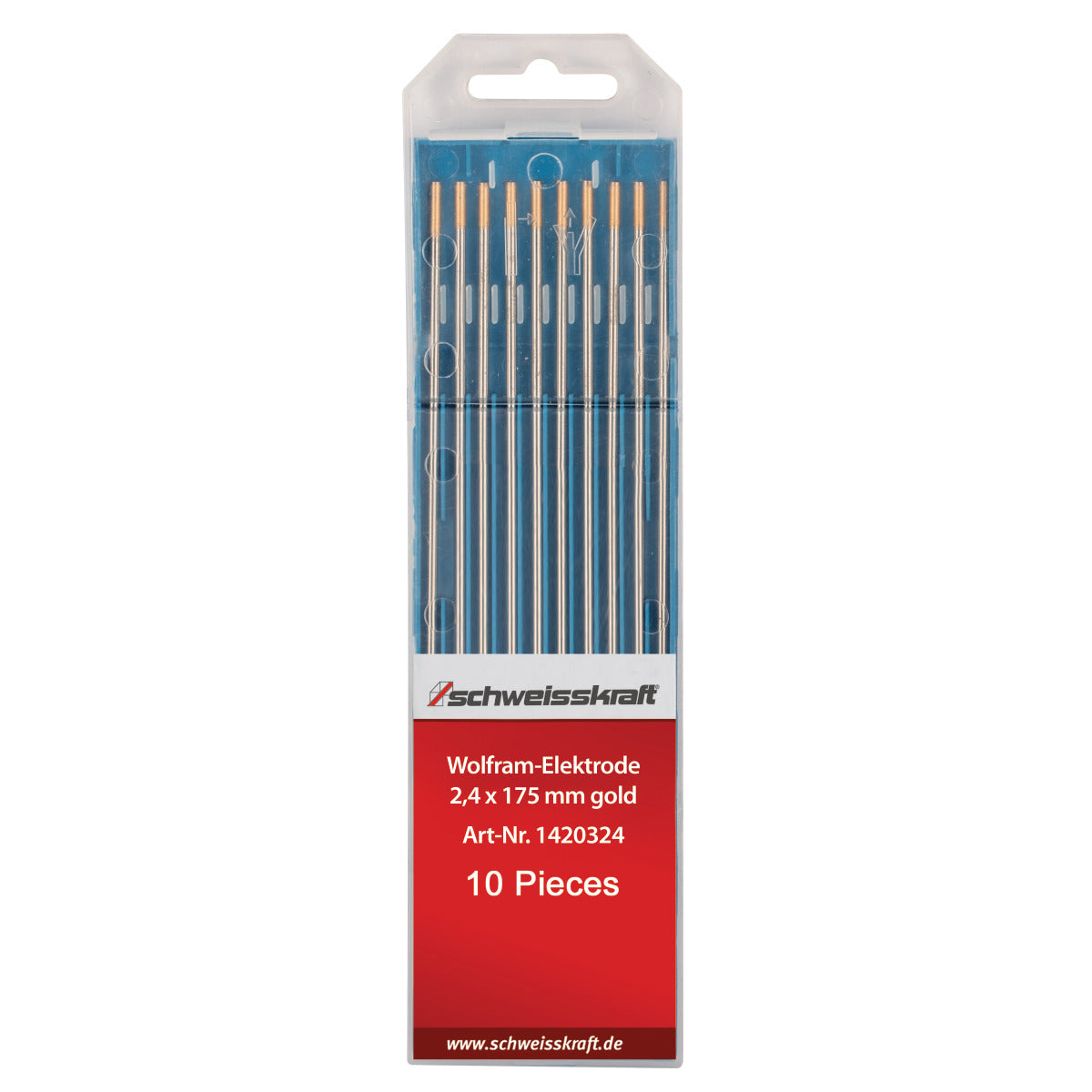 Schweisskraft Wolframelektroden WL 15 gold (1,5% Lanthan LaO2) 3,2 x 175 mm - Art. 1420332