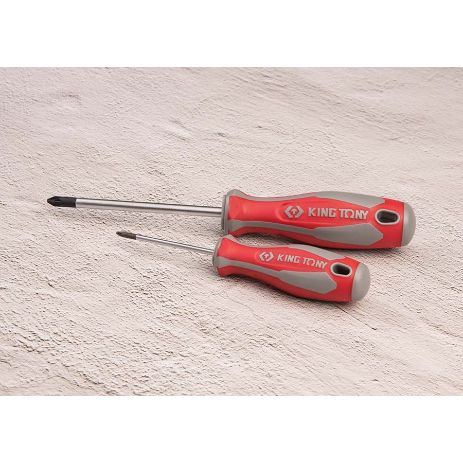 KING TONY Profi-Werkzeuge - Schlitz-Schraubendreher - PZ N°1, 4.5*80 mm BLI14280132R
