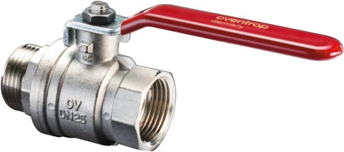 Oventrop Optibal Kugelhahn PN 16 Messing vernickelt DN 10 G 3/8 Zoll IG AG – Volldurchgang