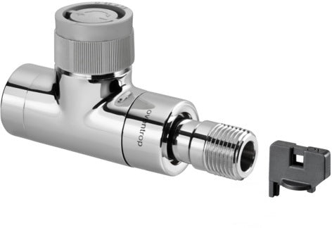Oventrop Thermostatventil EQ Durchgang DN 15 verchromt M30 x 1,5 mit Q-Tech