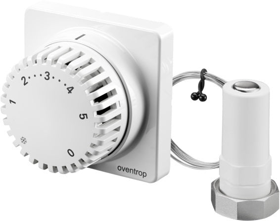 OVENTROP Thermostat Uni FH mit Fernverstellung, weiß, Kapillarrohr 2000 mm, mit Nullstellung