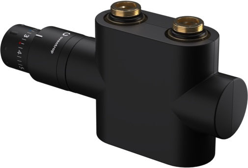 OVENTROP Multiblock T DG/Uni SH Anschlussset für Heizkörper G1/2, schwarz matt