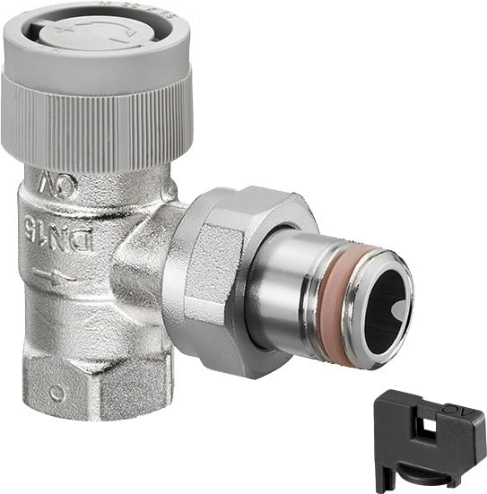 OVENTROP Thermostatventil AQ Eck DN 15 selbstdichtend mit stufenloser Voreinstellung