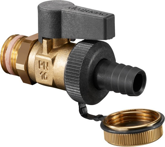 Oventrop Optiflex Kugelhahn Messing PN 16 DN 25 mit Schlauchverschraubung
