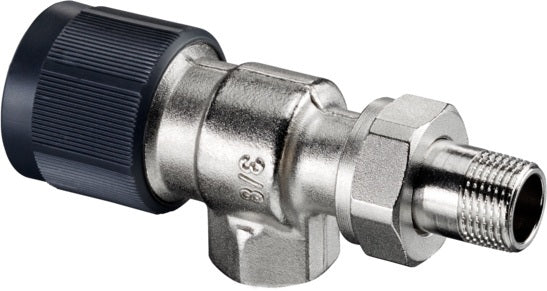 OVENTROP Rücklauftemperaturbegrenzer Rücklauf-Axial DN 10, 3/8 Zoll – Messing, vernickelt, mit Frostschutz