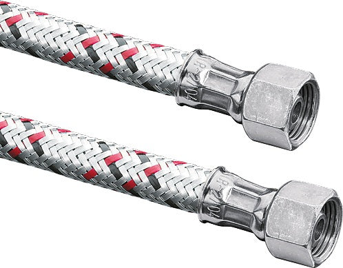 Oventrop Schlauchleitung DIN EN ISO 6806 NI 8 – 1000 mm, G 3/8 Überwurfmutter, Stahl
