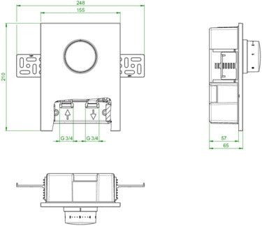 OVENTROP Unibox T-RTL Thermostat – Raum- und Rücklauftemperaturregelung, weiß