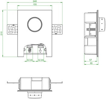 OVENTROP Unibox TQ-RTL Thermostat – Fußbodenheizung Regelung mit Q-Tech & Rücklauftemperaturbegrenzer, weiß