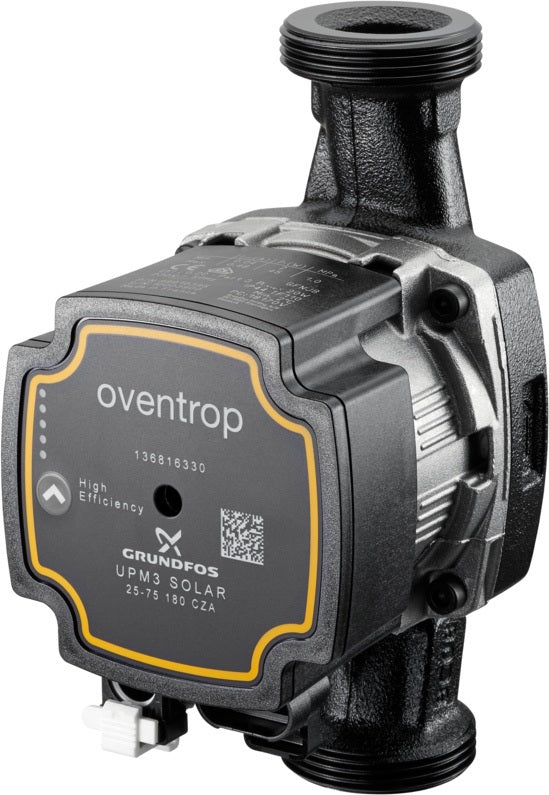 OVENTROP Hocheffizienzpumpe 130 mm Grundfos UPM 3 Solar 25-75 PWM C 130 – Regusol DN 25