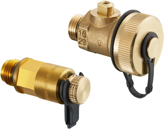 OVENTROP OV Anschluss-Set 3 – Messventil G 1/4" & F+E Kugelhahn G 1/4" für Heizkörper