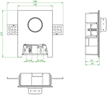 OVENTROP Unibox T-RTL Thermostat – Raum- und Rücklauftemperaturregelung, weiß