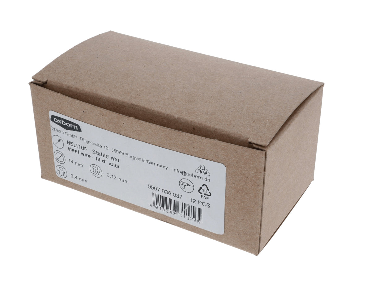 OSBORN HELITUF Innenbürste Ø10 mm – Stahldraht 0,13 mm, 3,4 mm Schaft, 89 mm