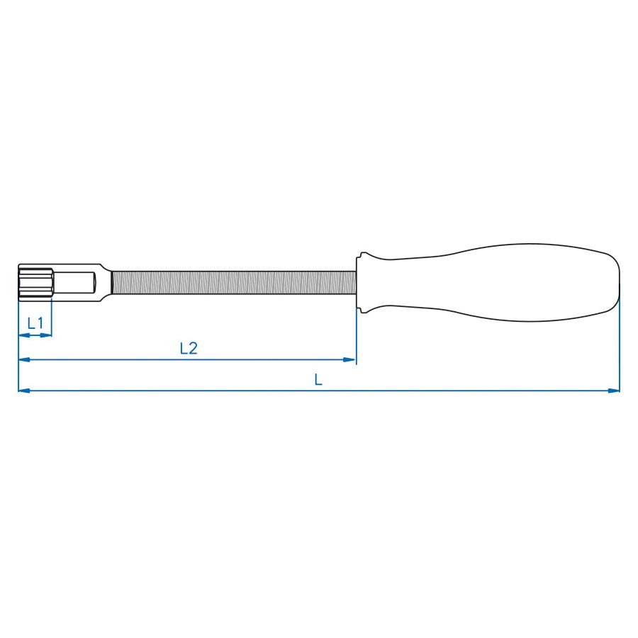KING TONY Profi-Werkzeuge - 6-Kant Bit-Halter, flexibel, mit Griff - 8 mm 145308