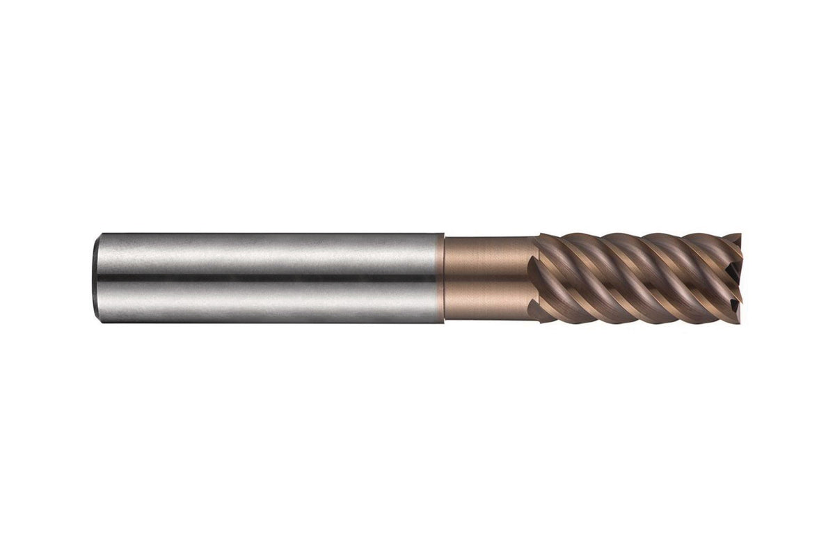 DORMER S525 Schaftfräser D.10mm HM TiSiN – 6 Schneiden, 50° Helix für gehärtete Materialien
