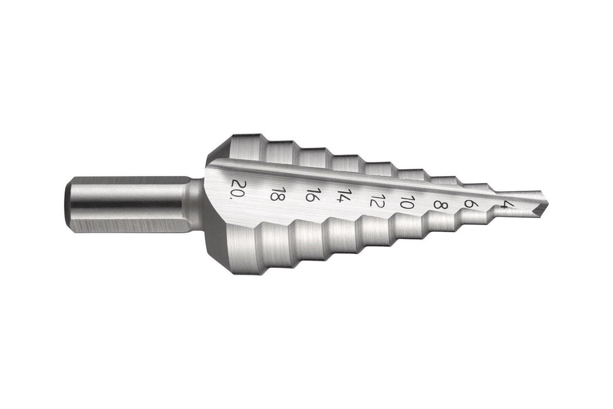 DORMER Stufenbohrer HSS Blank G314 – 12–20 mm, Zylinderschaft 9 mm, unbeschichtet