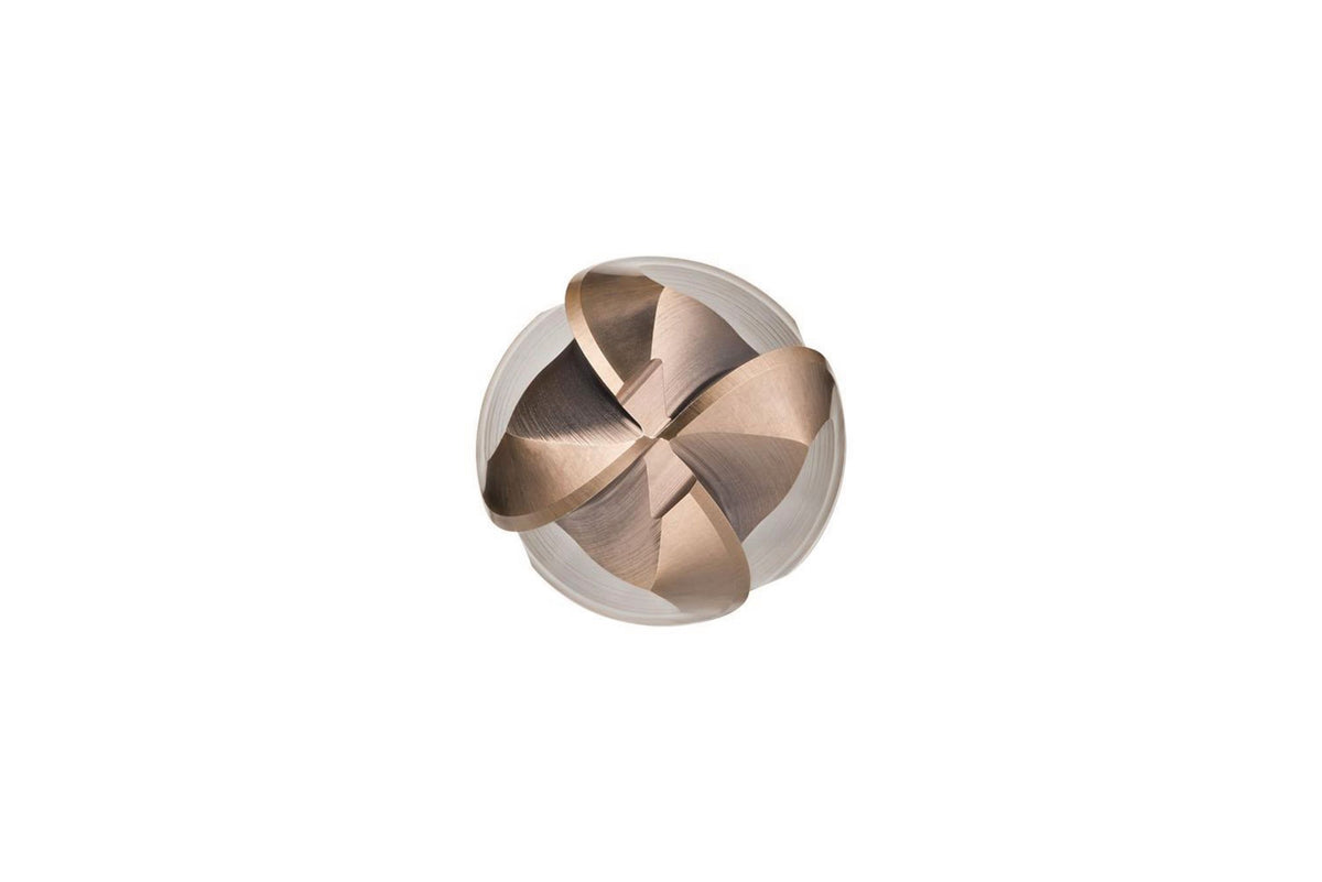 DORMER Radiusfräser S535 10 mm HM TiSiN Z4 extra kurz – Kugelfräser für gehärtete Materialien