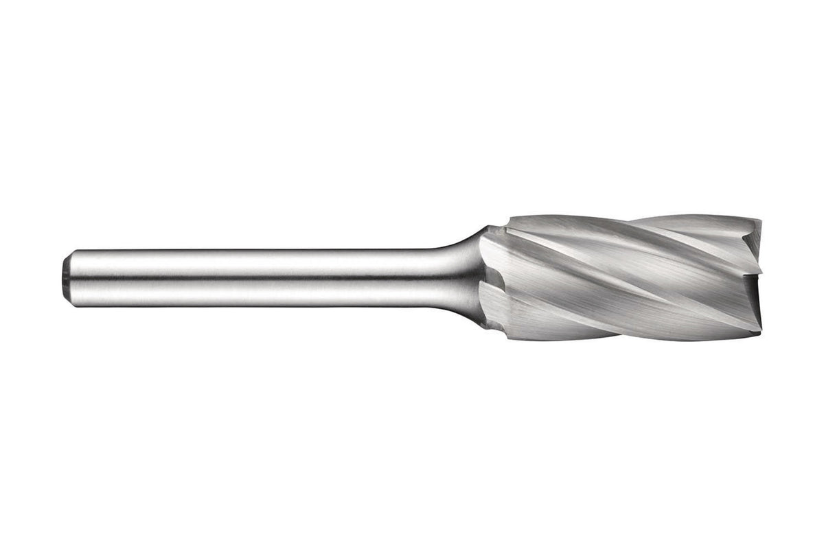 DORMER Frässtift ZYA-S Ø 12,7 mm HM Blank für Aluminium – 25 mm Kopflänge, 6 mm Schaft